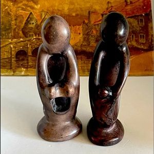 🗿🗽African carved Stone Figurines carved in Kenia